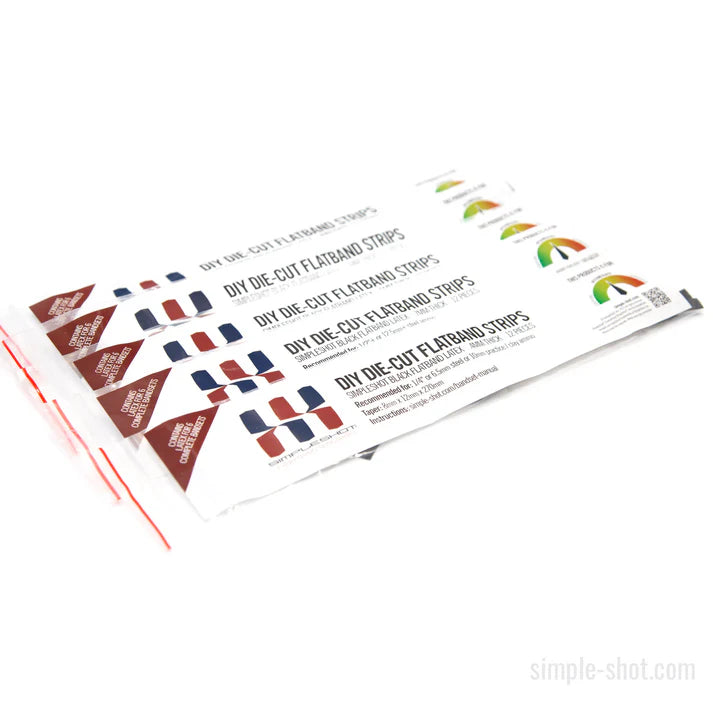 Die-Cut Slingshot Flatband Strips (10-Pack)